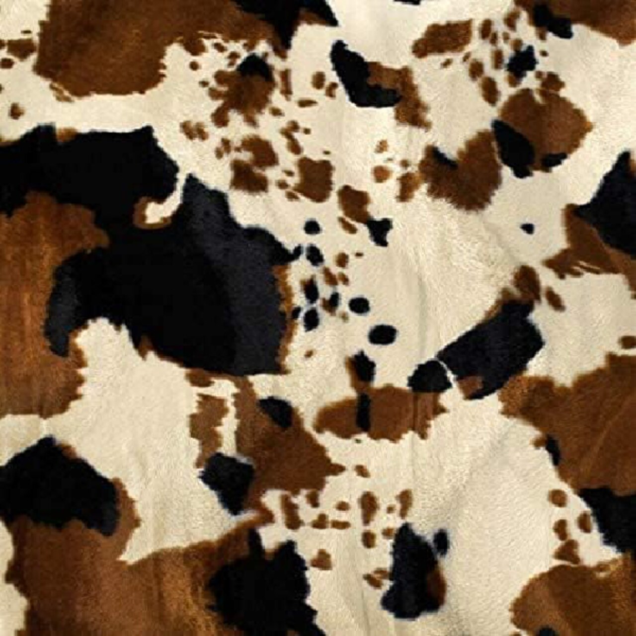 1 Yard Brown Cow Velboa Faux Fur 58″/ 60″ Wide Animal Pattern Plush Fabric for Crafts & Decor